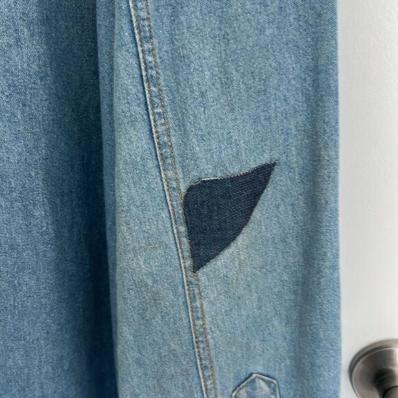 Harley-Davidson Motor Co Vintage Snap Front Denim Shirt Logo on Pocket XL L** - Picture 9 of 9